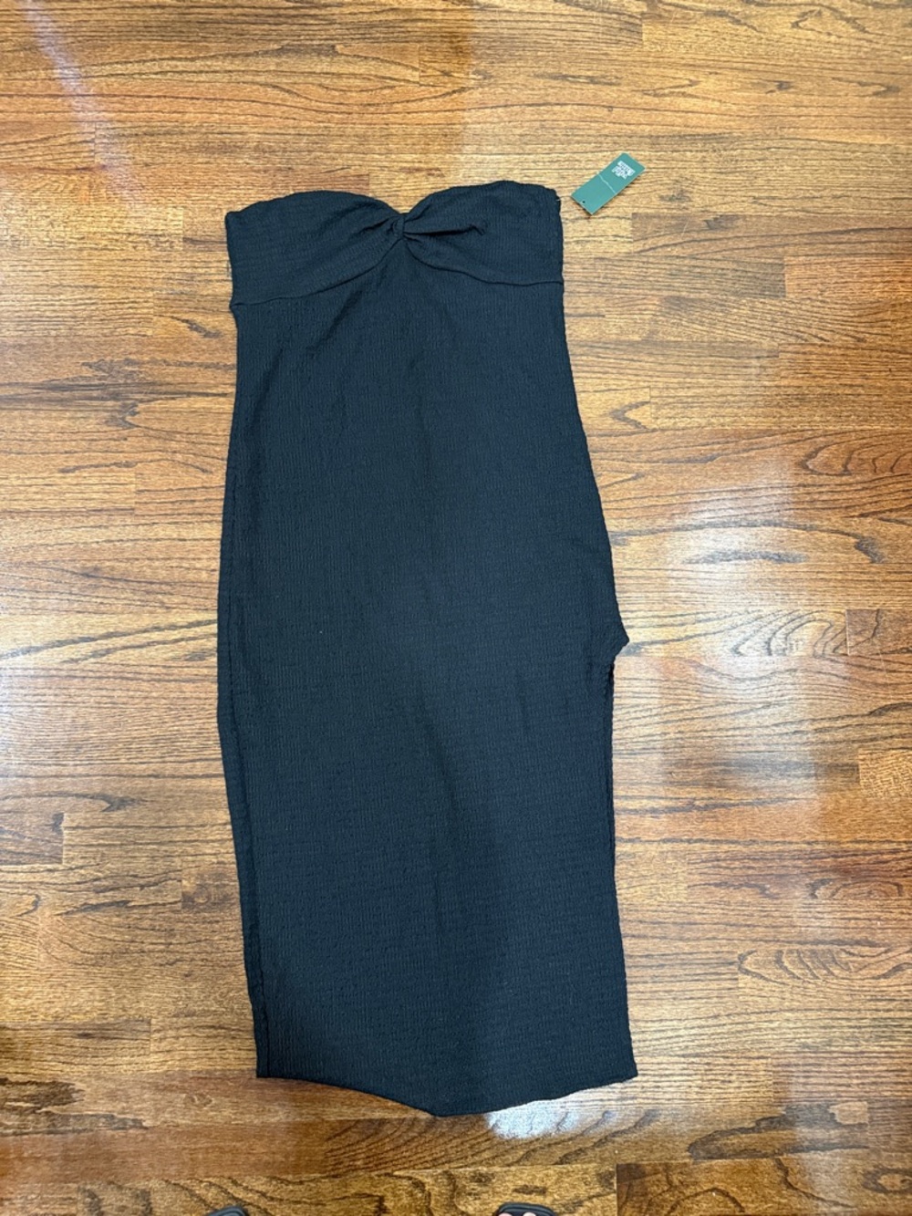 wild fable Black Strapless Twist-Front Bodycon Dress